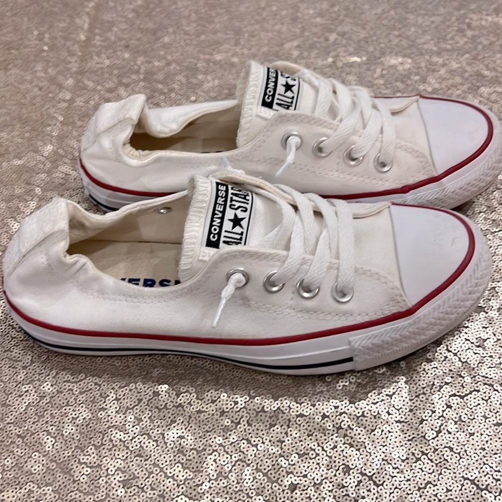 White Chuck Taylor Converse Shoreline slip ons. Worn 1x only.